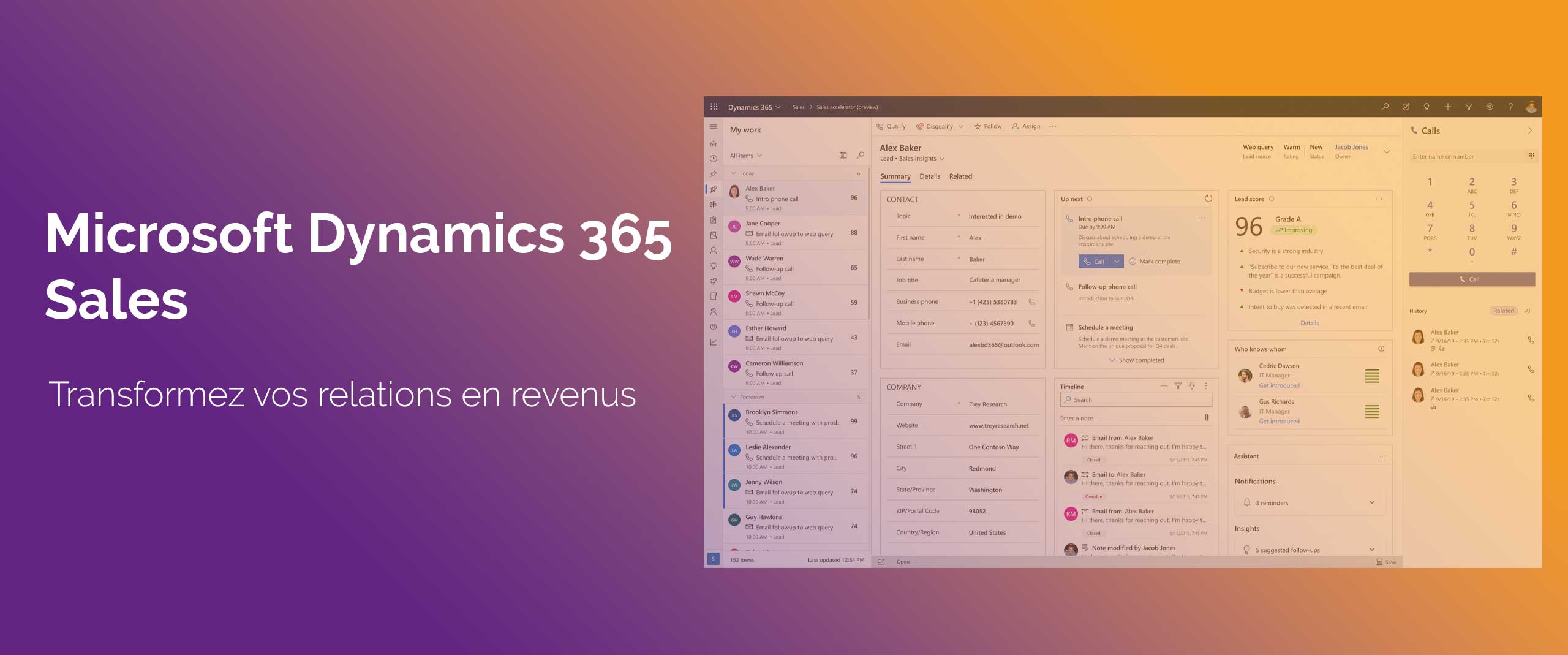 Logiciel Crm De Gestion Des Ventes Dynamics 365 Sales